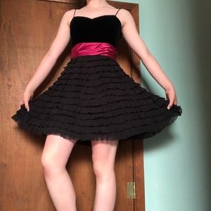 Betsy Johnson Black and Pink Dress Size 6